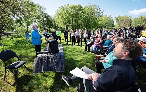 Ruth Bonneville / Free Press

LOCAL - Little Forks

Terry MacLeod &#x2013; Principal, MacLeod Community Media, and Jean Trottier -- Associate Professor, Department of Landscape Architecture, University of Manitoba, speak to guests at the project launch of  Little Forks at Point Douglas Park (next to the Louise Bridge), Wednesday. 

Speakers: 
Sel Burrows -- The Point Powerline coordinator
Gary Doer -- Former Manitoba Premier and Canadian ambassador to the United States


May 29th, 2024
