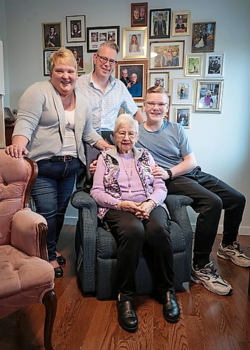 Ruth Bonneville / Free Press

49.8 - multi-gen housing


Family group photo of David (53) and Janet Rheault (51), Jeannette Rheault (88) and Joshua Rheault (15).  Also other photos to go with story.  

Story: 49.8 Under One Roof: Multi-generational living in Winnipeg
Case study: David and Janet Rheault welcomed David&#x2019;s 88yo mother Jeannette into their home three years ago when she needed full-time care due to medical reasons. At that time the couple&#x2019;s children &#x2013; Meagan, Matthew and Joshua &#x2013; were all still living at home, so there six people across three generations, living under one roof. Megan has since married and moved out.

Group photos of 5 members of the family,, family room that has been converted into a dining room and puzzle room. As well, pics of Jeannette&#x2019;s living area upstairs, which has been converted from two bedrooms into one big suite with a living area and a sleeping area. And,  pics of the bathroom,which has been renovated to accommodate Jeannette&#x2019;s needs, and the stairlift, which the couple installed so Jeannette would have her own space upstairs. 

AV Kitching 
Writer, Arts &amp; Life, The Free Press

May 28th, 2024
