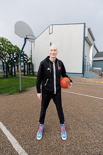 MIKE DEAL / FREE PRESS
Jeff Kovalik-Plouffe at the Lord Roberts Community Centre outdoor courts where he spent a lot of time during his youth.
U of W assistant basketball coach Jeff Kovalik-Plouffe is a walking medical miracle. Since 2003, the 41-year-old Winnipeg has endured ulcerative colitis, a bout of encephalitis , a liver transplant and most recently, a diagnosis of stage 3 colon cancer, just as the Wesmen were preparing for their first game at the national men&#x2019;s championship tournament. Currently undergoing post-operative chemotherapy, he vows he will be back on the bench when the Wesmen start the 2024-25 season.
240530 - Thursday, May 30, 2024.