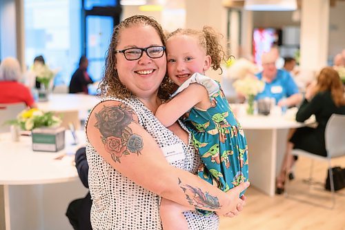 Mike Sudoma/Free Press
Amanda Welsh and her daughter Daphne share a moment after speaking at Ronald McDonald House Manitoba for their 40th Anniversary celebration Thursday afternoon. Daphne has had 11 surgery&#x2019;s and spent 293 days in RMHC Manitoba due to being born with a severe heart condition 
May 30, 2024