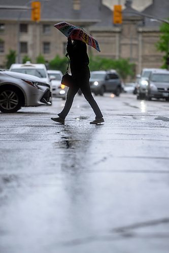 Mike Sudoma/Free Press
An umbrella wielding civilian makes their way down Edmonton St during Thursday afternoons rainfall
May 30, 2024