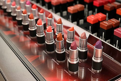 Mike Sudoma/Free Press
A row of lipsticks on display at MAC Cosmetics new store on the 2nd level of Polo Park Shopping Centre Friday morning
May 31, 2024