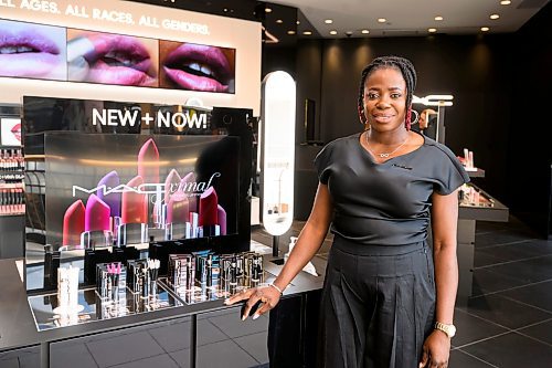 Mike Sudoma/Free Press
MAC Cosmetics Store manager Cynthia Badru inside the new location on the 2nd level of Polo Park Shopping Centre Friday morning
May 31, 2024