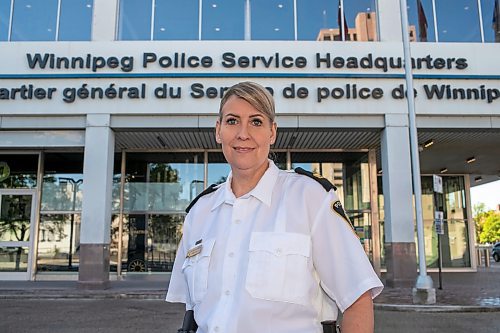 BROOK JONES / FREE PRESS
Winnipeg Police Service Criminal Investigations Bureau Insp. Jennifer McKinnon is pictured outside the WPS headquarters in downtown Winnipeg, Man., Saturday, June 1, 2024.