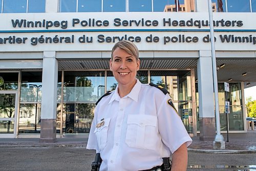 BROOK JONES / FREE PRESS
Winnipeg Police Service Criminal Investigations Bureau Insp. Jennifer McKinnon is pictured outside the WPS headquarters in downtown Winnipeg, Man., Saturday, June 1, 2024.