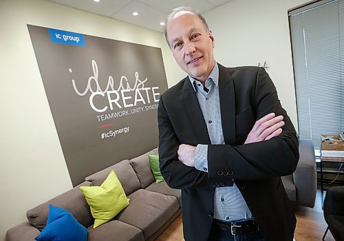 JOHN WOODS / FREE PRESS
Marc Caron, a partner and COO of 30 year old marketing technology company IC Group, is photographed in his Winnipeg office Tuesday, June 4, 2024. IC Group, who does the back end tech for contests and brand promotion for Fortune 500 companies, is growing and expanding to Europe and going public through a reverse take-over.

Reporter: martin
