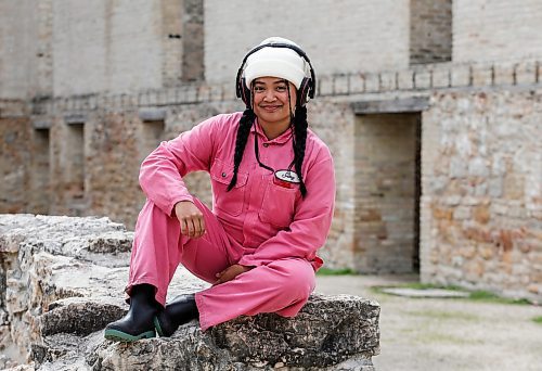 JOHN WOODS / FREE PRESS
Hera Nalam, actor, is photographed as the cast of Shakespeare In The Ruins rehearses a scene from their upcoming play at the St Norbert monastery ruins Tuesday, June 4, 2024. 

Reporter: ben