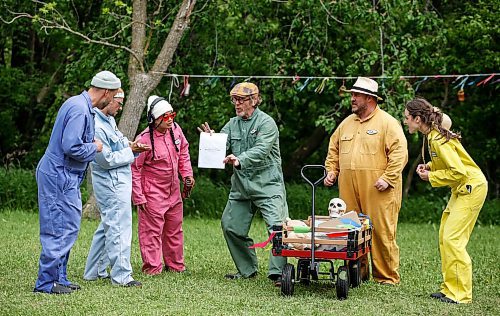 JOHN WOODS / FREE PRESS
The cast of Shakespeare In The Ruins rehearses a scene from their upcoming play at the St Norbert monastery ruins Tuesday, June 4, 2024. 

Reporter: ben