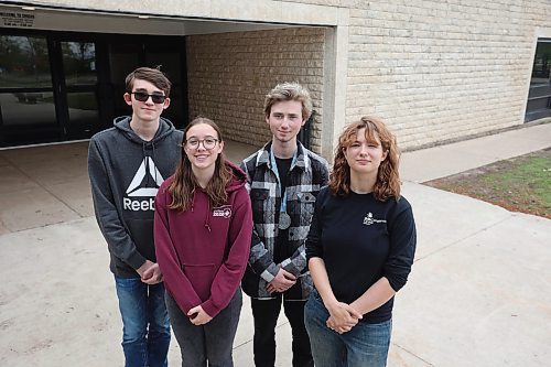 04062024
Ethan McKinnon, Elizabeth Cox, Mathew Kuszak and Beverly Maloney of Crocus Plains Regional Secondary School, all recently represented their school at the 2024 Skills Canada National Competition in Qu&#xe9;bec City. McKinnon and Cox competed in the Mobile Robotics competition, Kuszak won a silver medal in the Automotive Repair competition and Maloney was part of the Youth Assembly Skills for Success.  (Tim Smith/The Brandon Sun)