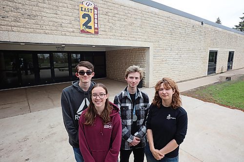 04062024
Ethan McKinnon, Elizabeth Cox, Mathew Kuszak and Beverly Maloney of Crocus Plains Regional Secondary School, all recently represented their school at the 2024 Skills Canada National Competition in Qu&#xe9;bec City. McKinnon and Cox competed in the Mobile Robotics competition, Kuszak won a silver medal in the Automotive Repair competition and Maloney was part of the Youth Assembly Skills for Success.  (Tim Smith/The Brandon Sun)