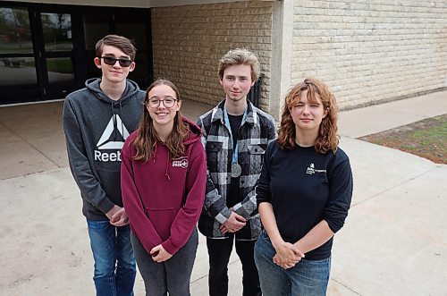 04062024
Ethan McKinnon, Elizabeth Cox, Mathew Kuszak and Beverly Maloney of Crocus Plains Regional Secondary School, all recently represented their school at the 2024 Skills Canada National Competition in Qu&#xe9;bec City. McKinnon and Cox competed in the Mobile Robotics competition, Kuszak won a silver medal in the Automotive Repair competition and Maloney was part of the Youth Assembly Skills for Success.  (Tim Smith/The Brandon Sun)