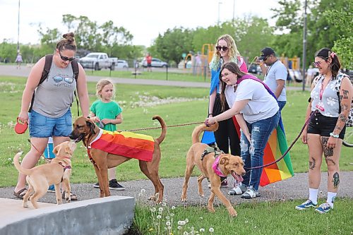 Westman residents and their dogs gather at the Riverbank Discovery Centre grounds on Sunday to celebrate the official beginning of Brandon Pride Week, which runs through Saturday. (Photos by Kyle Darbyson/The Brandon Sun)  