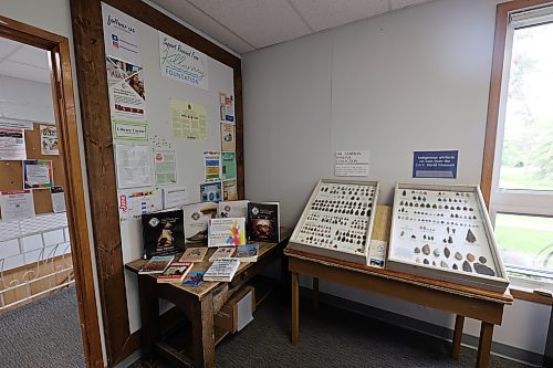 A corner of the library is dedicated to rotating themes. This month is National Indigenous History month, so they have displayed related learning materials. (Charlotte McConkey/The Brandon Sun)