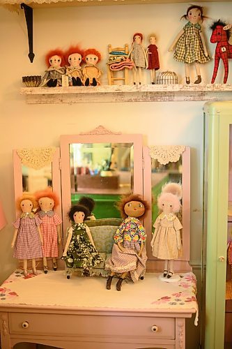 Mike Sudoma/Free Press
Various dolls and knick knacks decorate the shelves in Melanie Wesleys workshop Wednesday morning
June 5, 2024