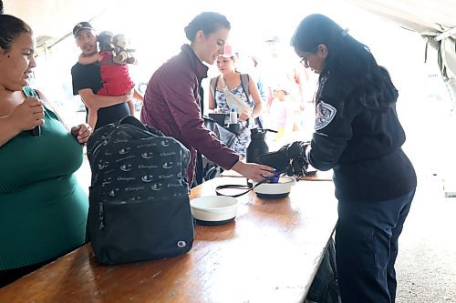 07062024
Bag checks and metal detectors are part of the security for entry into this years Manitoba Summer Fair at the Keystone Centre grounds..
(Tim Smith/The Brandon Sun)