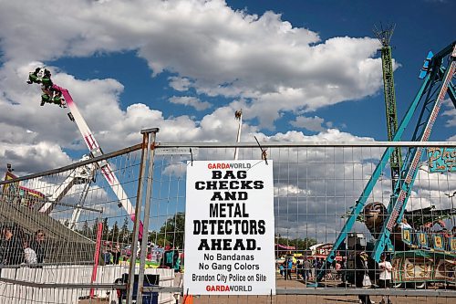 07062024
Bag checks and metal detectors are part of the security for entry into this years Manitoba Summer Fair at the Keystone Centre grounds..
(Tim Smith/The Brandon Sun)