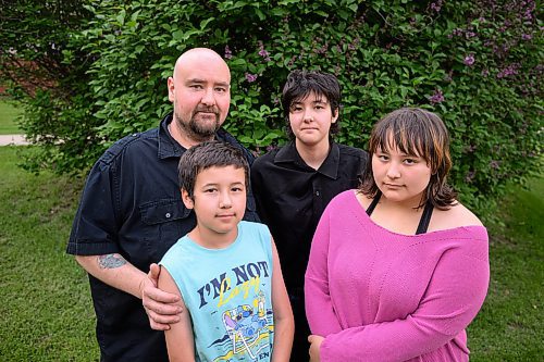 Mike Sudoma/Free Press
Sunshine Fund recipients Raymond Harvey (left) and his children (left to right) Xander Tally and Aury Friday evening
June 7, 2024