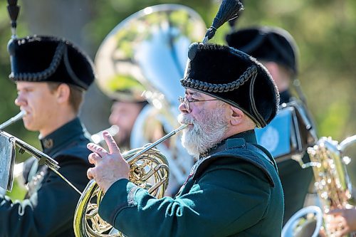 BROOK JONES / FREE PRESS
The Royal Winnipeg Rifles Association host an 80th D-Day anniversary ceremony at Vimy Ridge Park in Winnipeg, Man., Saturday, June 8, 2024. Pictured: Members of the Royal Winnipeg Rifles Association Regimental Band performs the national anthem during the commemorative ceremony.