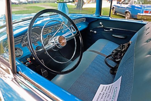 The inside of Orville Davis' 1956 Pontiac American, which he rebuilt himself. (Charlotte McConkey/The Brandon Sun)