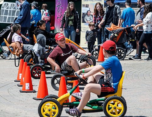 JOHN WOODS / FREE PRESS
Children ride peddle carts during Kids Fest at the Forks in Winnipeg Sunday, June 9, 2024. 

Reporter: ?