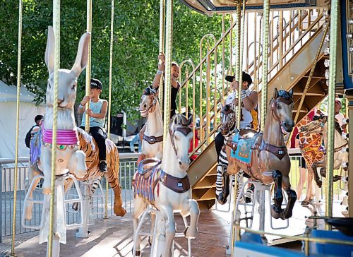 JESSICA LEE / WINNIPEG FREE PRESS

Children ride the merry-go-round on the first day of the Red River Exhibition on June 17, 2022. The fair runs until the 26th this year.

Reporter: Tyler Searle




