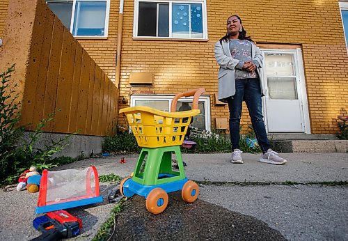 JOHN WOODS / FREE PRESS
Charity Tom is photographed outside her home in Winnipeg Tuesday, June 11, 2024. Tom alleges she was treated poorly by two Winnipeg police officers when they were investigating a complaint on May 21 at 4am. 

Reporter: malak