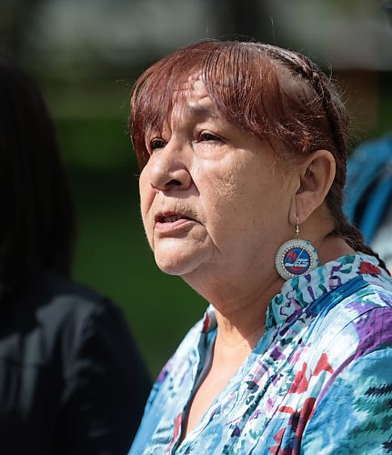 Ruth Bonneville / Free Press

Local - Myran family presser CMHR 

The grandmother of Marcedes Myran, Donna Bartlett, makes statement with the support of the sister of Marcedes, Brandy Myran and friends, outside the CMHR at the Start of Landfill Search Thursday.

&quot;We would like to take this opportunity to address the commencement of the search at the landfill for our beloved Marcedes Myran. The most important issue in all of this is justice for Marcedes and the other victims, both known: Maskode Bizhiki&#x549;kwe iban, Morgan Harris and Rebecca Contois, and unknown, of the individual charged with four counts of first-degree murder.&quot;

See story by Erik. 

June 13th, 2024