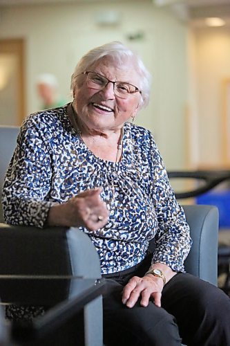 Josephine &quot;Jo&quot; Stokotelny, seen here in the entrance of her home at Loray Manor in Dauphin, is happy to be alive, and thanks God every day for her life and her family. Stokotelny was one of eight people who survived the June 15, 2023 collision near Carberry that claimed the lives of 17 others from the city of Dauphin. (Matt Goerzen/The Brandon Sun)