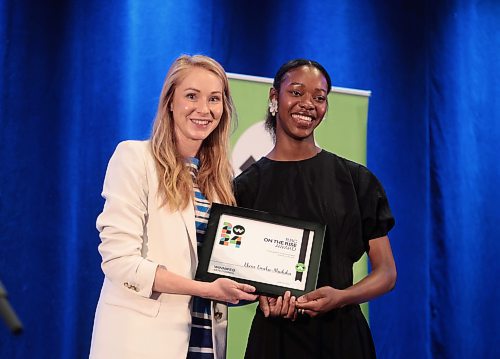 Ruth Bonneville / Free Press

ENT - Arts luncheon awards

Photo of RBC representative handing over the  On the Rise Award  to Ekene Emeka Maduka, at the Mayor's luncheon for the Arts Awards at RBC Convention Centre Thursday.  


June 13th, 2024