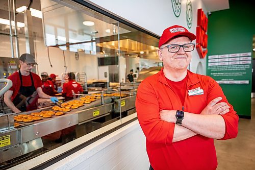 NIC ADAM / FREE PRESS
Krispy Kreme had the grand opening of its first Winnipeg location on the corner of Sterling Lyon Pkwy. and Kenaston Blvd. Thursday afternoon.
Larry Geraghty, General Manager, poses for a photo in Winnipeg&#x2019;s new Krispy Kreme store.
240613 - Thursday, June 13, 2024.

Reporter: Eva Wasney
