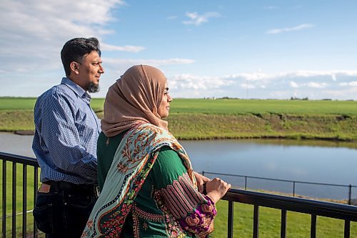 BROOK JONES / FREE PRESS
Danish Habib (left) and his wife Urooj Danish who are both Muslim are pictured at the home in La Salle, Man., Thursday, June 13, 2024. The couple participated in a Hajj pilgrimage to Makkah, Saudi Arabia in 2017.