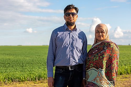 BROOK JONES / FREE PRESS
Danish Habib (left) and his wife Urooj Danish who are both Muslim are pictured in La Salle, Man., Thursday, June 13, 2024. The couple participated in a Hajj pilgrimage to Makkah, Saudi Arabia in 2017.