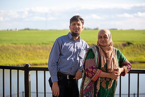 BROOK JONES / FREE PRESS
Danish Habib (left) and his wife Urooj Danish who are both Muslim are pictured at the home in La Salle, Man., Thursday, June 13, 2024. The couple participated in a Hajj pilgrimage to Makkah, Saudi Arabia in 2017.