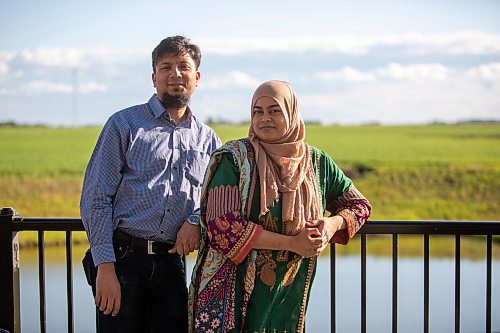 BROOK JONES / FREE PRESS
Danish Habib (left) and his wife Urooj Danish who are both Muslim are pictured at the home in La Salle, Man., Thursday, June 13, 2024. The couple participated in a Hajj pilgrimage to Makkah, Saudi Arabia in 2017.