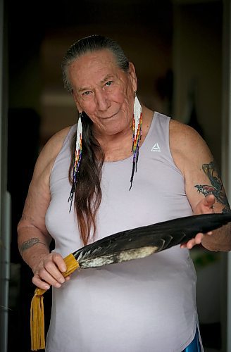 JOHN WOODS / WINNIPEG FREE PRESS
Charlotte Nolin, an Oji-Cree, Metis two-spirited knowledge keeper, is photographed in her home in Winnipeg Sunday, May 29, 2022. Nolin has shared her story of growing up two-spirited in Manitoba.

Re: Cook