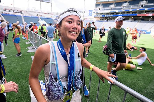 Mike Sudoma/Free Press
Fateman Jafari on the sidelines of the Manitoba Marathon finish line Sunday. Jafari completed her first full marathon
June 15, 2024
