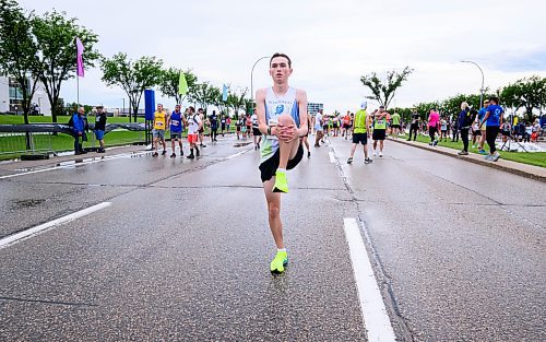 Mike Sudoma/Free Press
Runner Jase Herie warms up for his first half marathon prior to the start of the 46th annual Manitoba Marathon Sunday morning at Princess Auto Stadium
June 15, 2024
