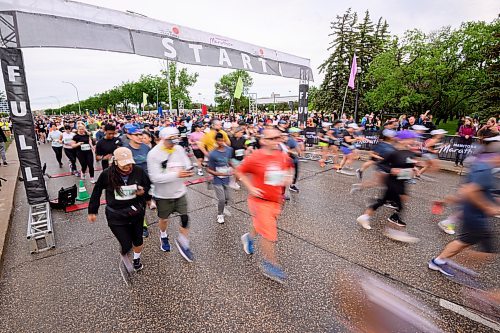 Mike Sudoma/Free Press
Participants in 46th annual Manitoba Marathon 10 K marathon cross the starting line Sunday morning at Princess Auto Stadium
June 15, 2024
