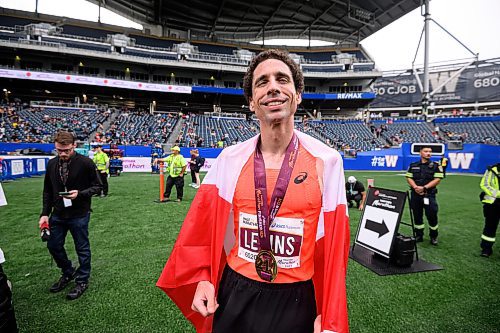 Mike Sudoma/Free Press
Runner Cam Levins finishes first in the half marathon at the 46th annual Manitoba Marathon Sunday morning
June 15, 2024
