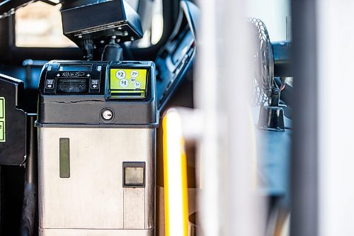 MIKAELA MACKENZIE / FREE PRESS

The fare box on a conventional Winnipeg Transit bus on Monday, June 17, 2024. 

For file photos.

