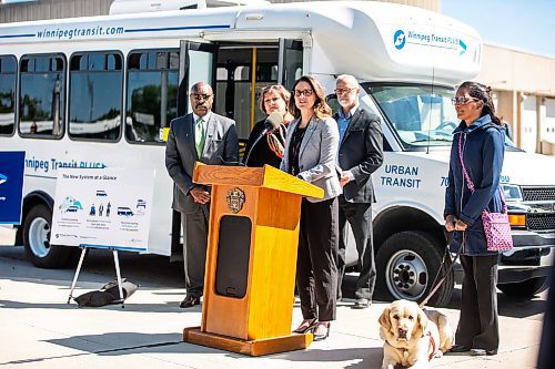 MIKAELA MACKENZIE / FREE PRESS

Teresa Platt, manager of client services at Winnipeg Transit, speaks at an announcement of new self-service trip booking and fare payment options for Winnipeg Transit Plus at a press conference on Monday, June 17, 2024. 

For Jura story.

