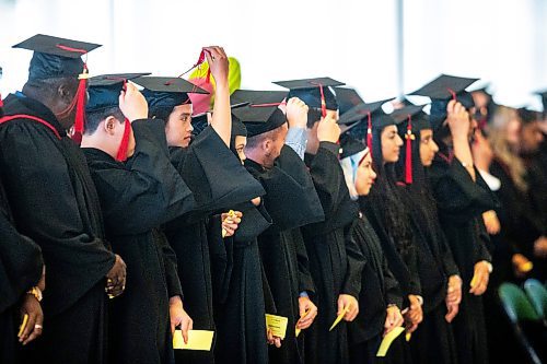 MIKAELA MACKENZIE / FREE PRESS

RRC Polytech graduates move their tassles over at their graduation ceremony at the RBC Convention Centre on Monday, June 17, 2024. 

For Matthew Frank story.

