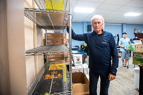 MIKAELA MACKENZIE / FREE PRESS

Agape Table executive director Jim Steep shows empty shelves at their location on Furby Street on Tuesday, June 18, 2024. The organization is currently experiencing an unprecedented increase in requests for food assistance, and is putting out the call for more donations to support the need.

For Jura story.

