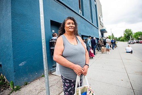 MIKAELA MACKENZIE / FREE PRESS

Denise Houston waits in line for the food bank at Agape Table on Furby Street on Tuesday, June 18, 2024. The organization is currently experiencing an unprecedented increase in requests for food assistance, and is putting out the call for more donations to support the need.

For Jura story.

