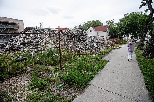 JOHN WOODS / FREE PRESS
A fire damaged and demolished building at 694 Sherbrook Street in Winnipeg Tuesday, June 18, 2024.  

Reporter: joyanne