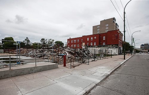 JOHN WOODS / FREE PRESS
A fire damaged and demolished building at 843 Main Street  in Winnipeg Tuesday, June 18, 2024.  

Reporter: joyanne