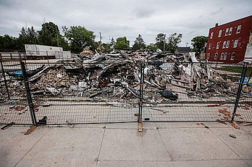 JOHN WOODS / FREE PRESS
A fire damaged and demolished building at 843 Main Street  in Winnipeg Tuesday, June 18, 2024.  

Reporter: joyanne