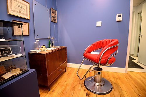 Mike Sudoma/Free Press
A barbers chair and desk set up donated from a Polish barber named &#x201c;Barber Joe&#x201d; displayed on the main floor of the Ogniwo Polish Museum Saturday afternoon
May 24, 2024