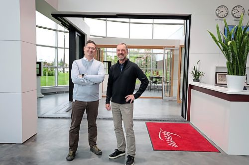 Ruth Bonneville / Free Press

BIZ - Loewen Windows

Business portrait of Neil Fast (grey sweater),  president and CEO of Loewen Windows and Clyde Loewen senior VP and one of the owners, in front foyer of business for &quot;Made in Manitoba&quot; article.

One of several photos  go with a series of photos taken at the plant in Steinbach for For June 21 &quot;Made in Manitoba&quot; article.

Aaron Epp story

June 18th, 2024