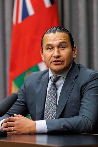 MIKE DEAL / FREE PRESS
Premier Wab Kinew and Amna Mackin, assistant deputy minister, Cabinet Delivery and Strategic Priorities, hold a press conference at the Manitoba Legislative Building Thursday afternoon to outline the timeline and the next steps in the search for the remains of murdered and missing women, Morgan Harris and Marcedes Myran, at the Prairie Green Landfill.
240620 - Thursday, June 20, 2024.